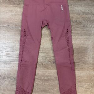 Gymshark Pink Mesh Cutout Leggings High-Waisted Performance